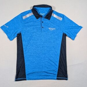 Amazon by LULY YANG Store Men's Blue High Heat Short Sleeve Polo Shirt Size S